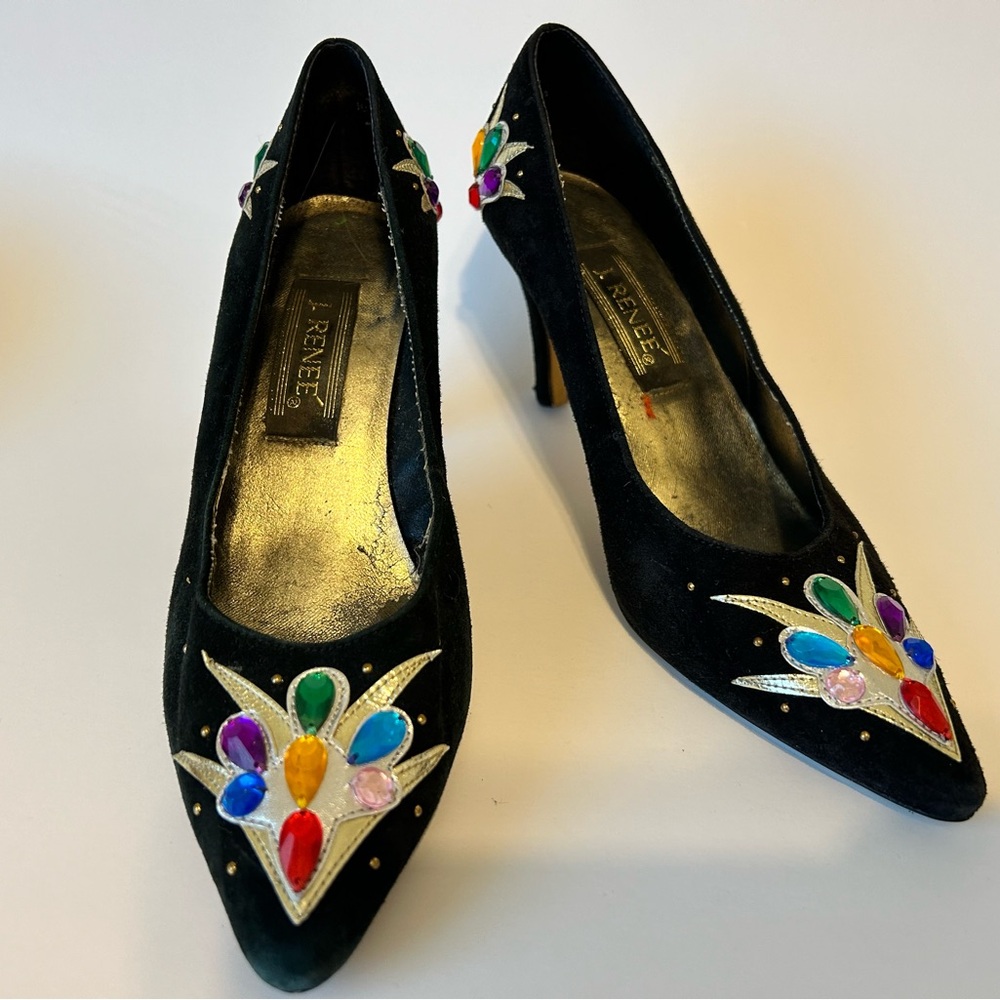 Vintage Jeweled J. Renee Heels - size 8